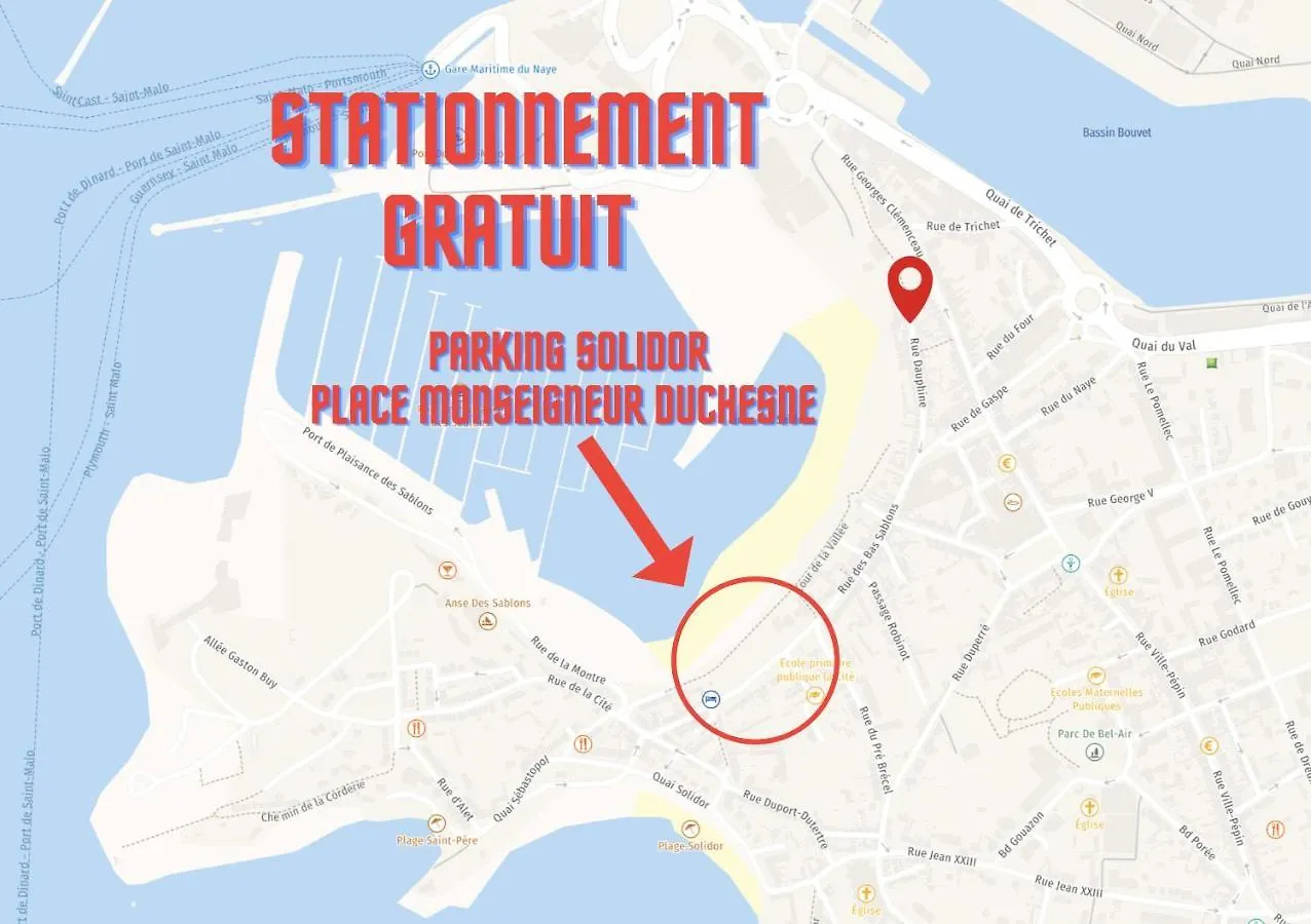 L'Annexe - T1 Cuisine Separee - 750M Intra Muros - Plage 50M Saint-Malo